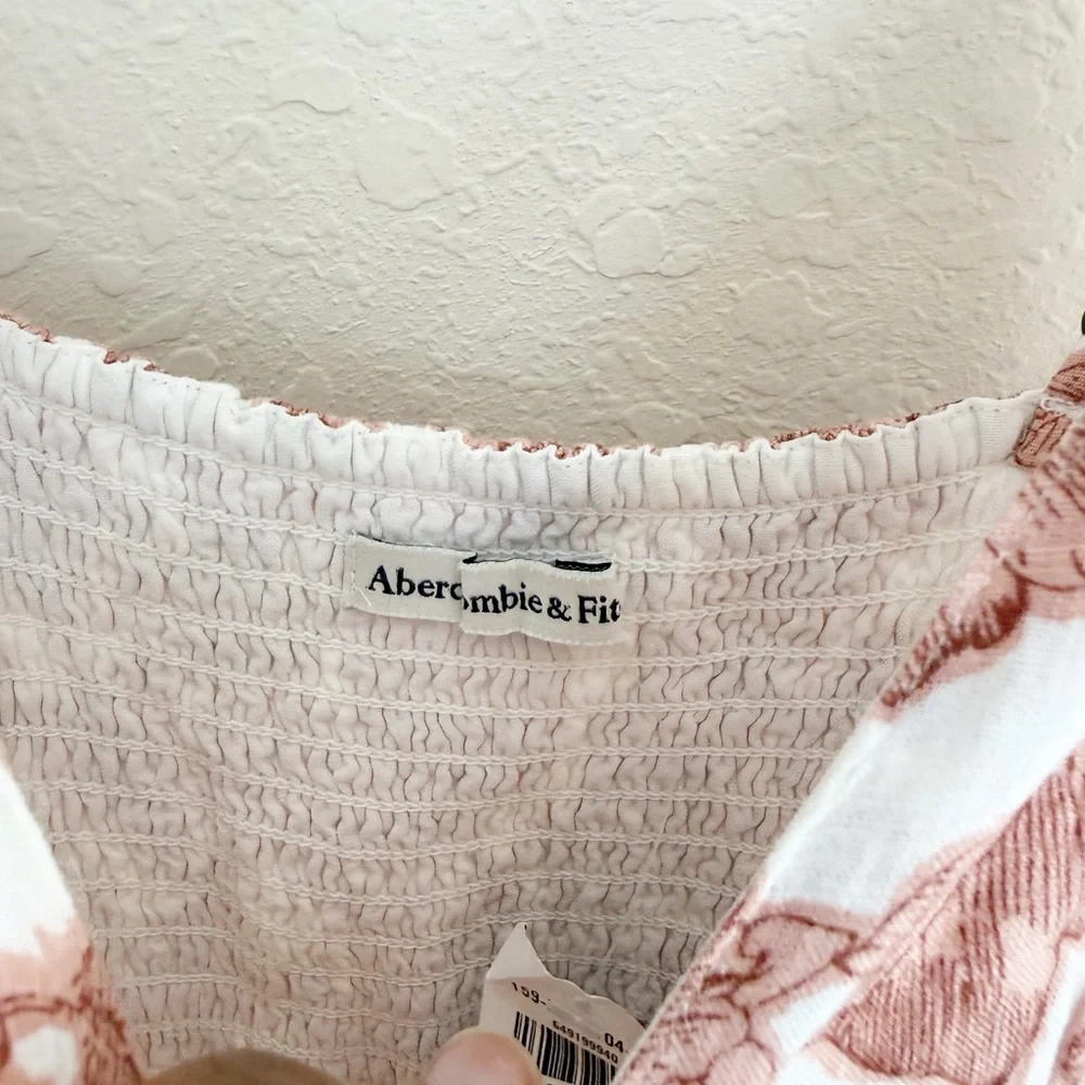 Abercrombie & Fitch Dusty Rose Floral V Neck Romantic Feminine Maxi Dress Sz SP